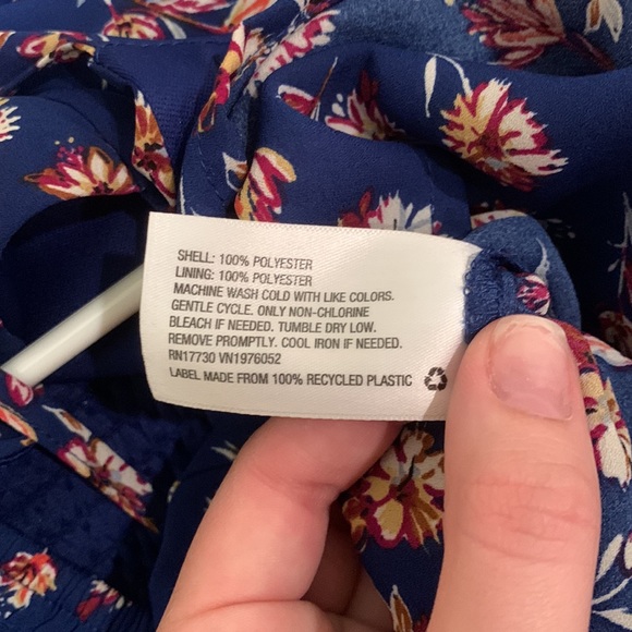 Xhilaration blue floral romper - Picture 8 of 8